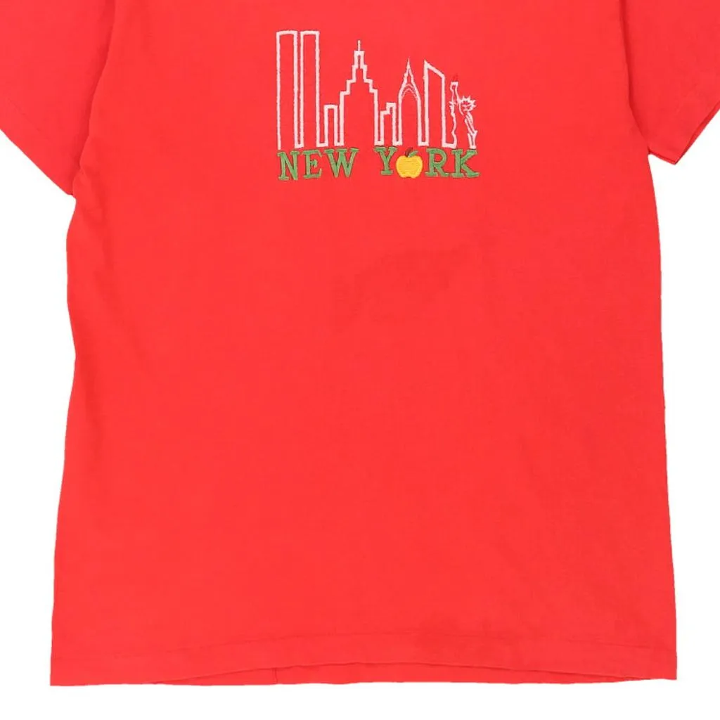 Single Stich New York Unbranded Graphic T-Shirt - Large Red Cotton