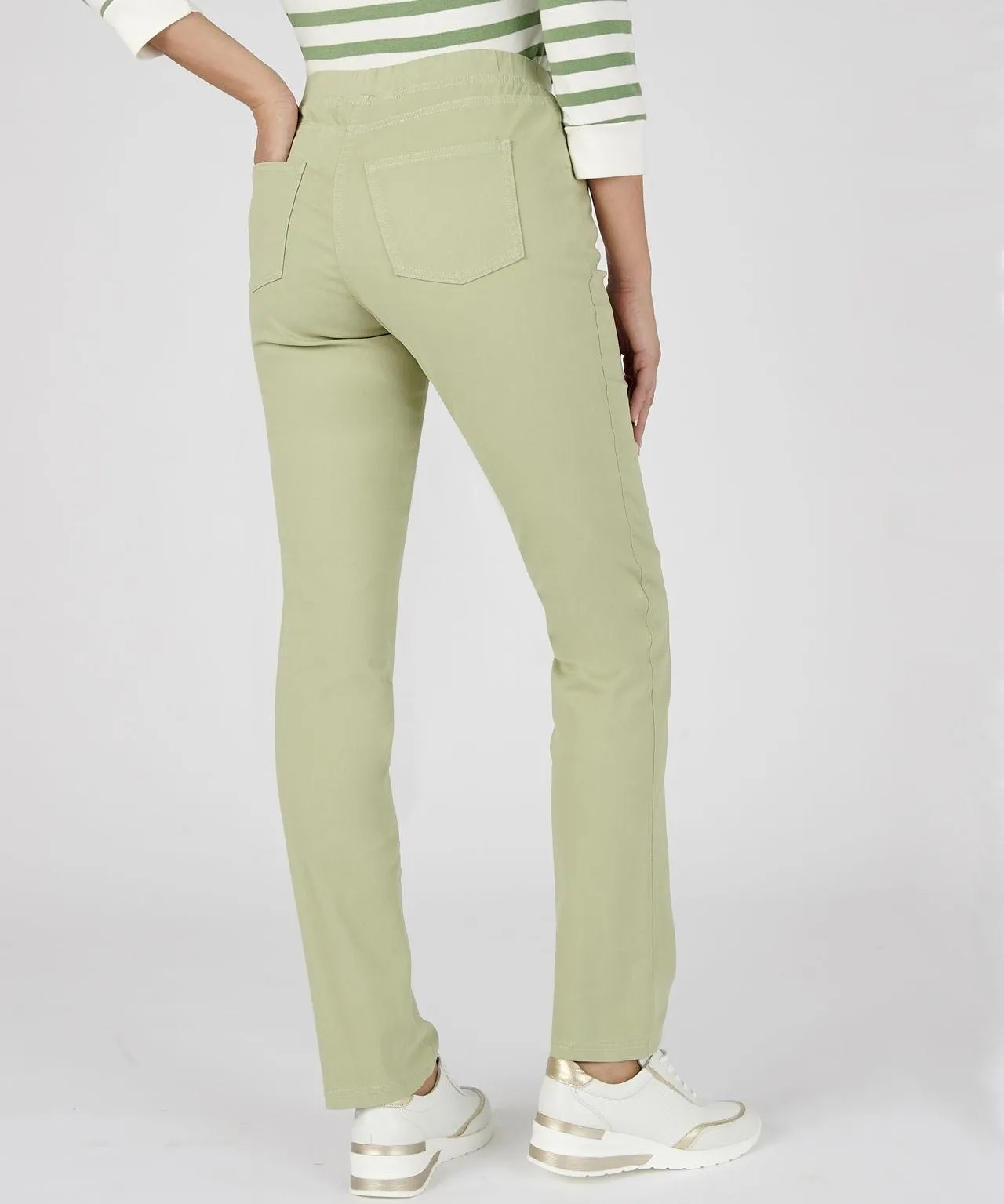 Slim Fit Pull-on Stretch Trousers