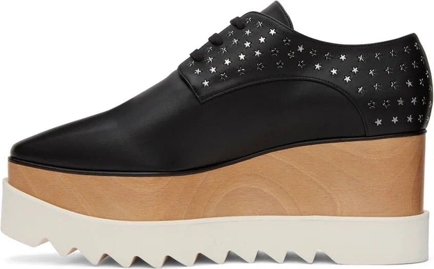 Stella McCartney Black Mini Star Elyse Oxfords