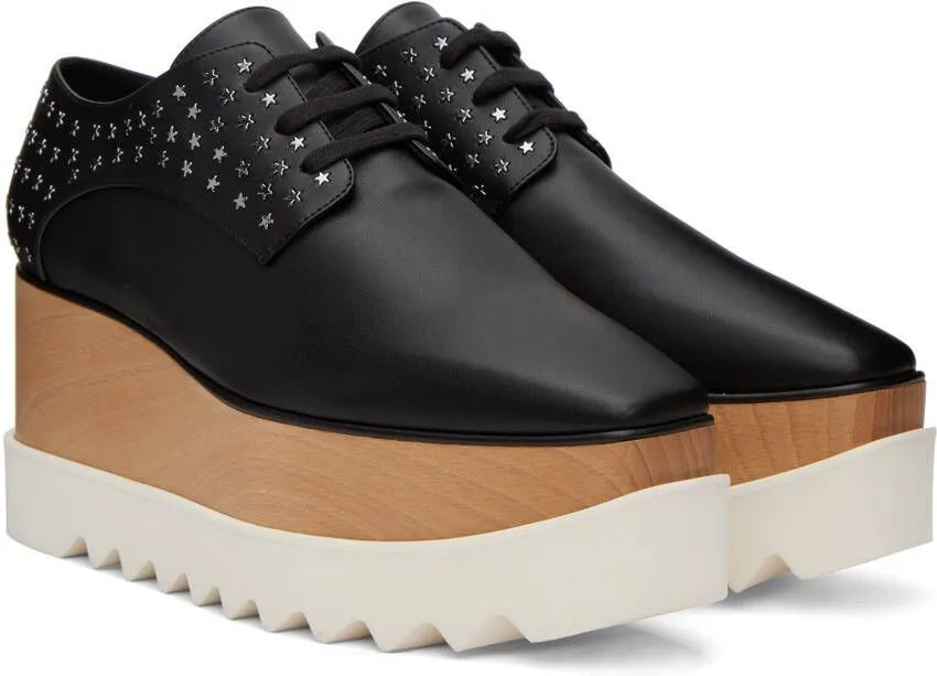 Stella McCartney Black Mini Star Elyse Oxfords