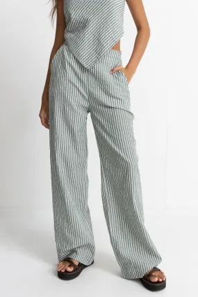 Stevie Stripe Wide Leg Pant Green