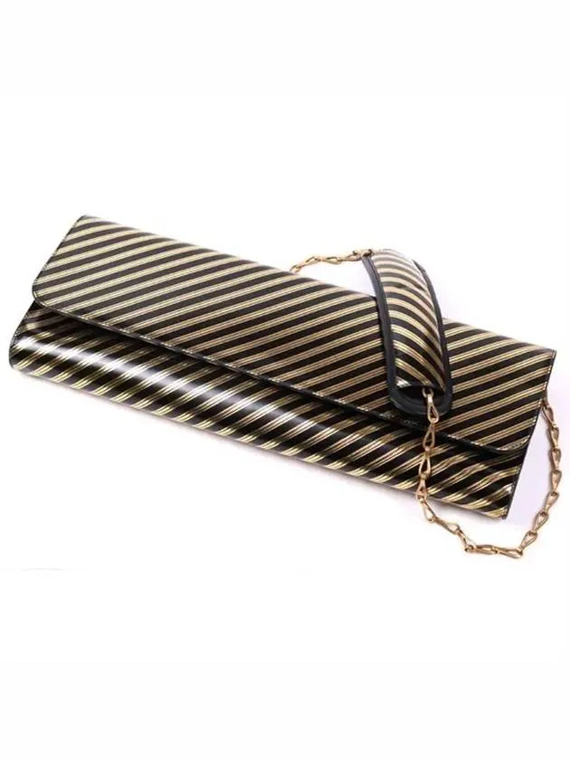 Striped leather clutch 444888 DK70M 1080