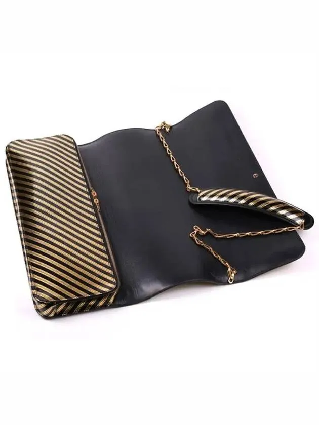 Striped leather clutch 444888 DK70M 1080