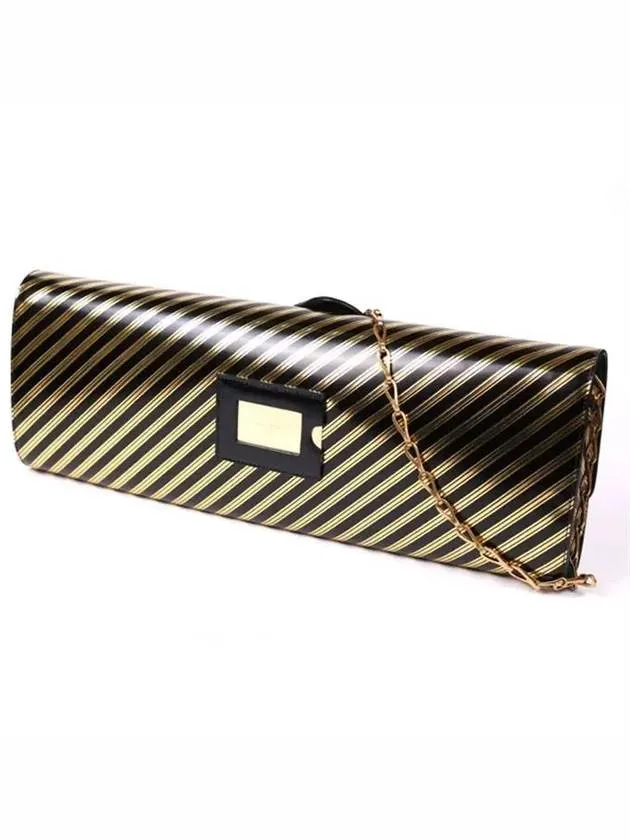 Striped leather clutch 444888 DK70M 1080