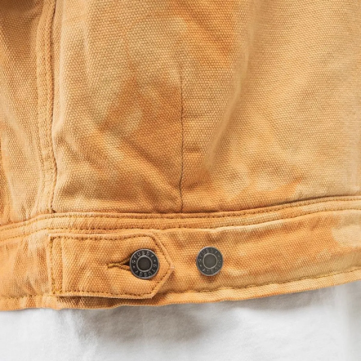 Stüssy Shearling Dyed Trucker Jacket (Orange / Brown)