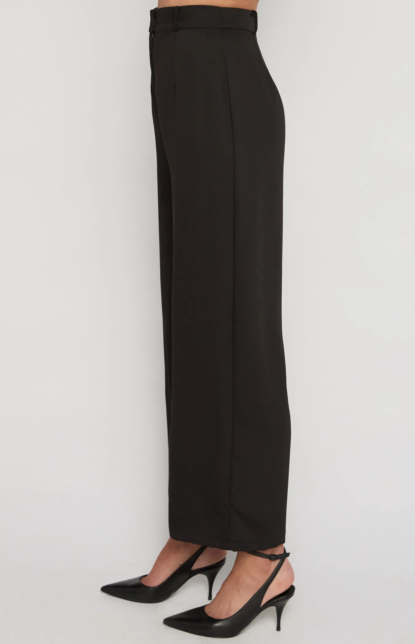  Textured High Waisted Wide Leg Pants (WPA250A)