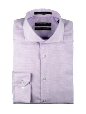 Textured Purple Faux Solid Dress Shirt | Forsyth