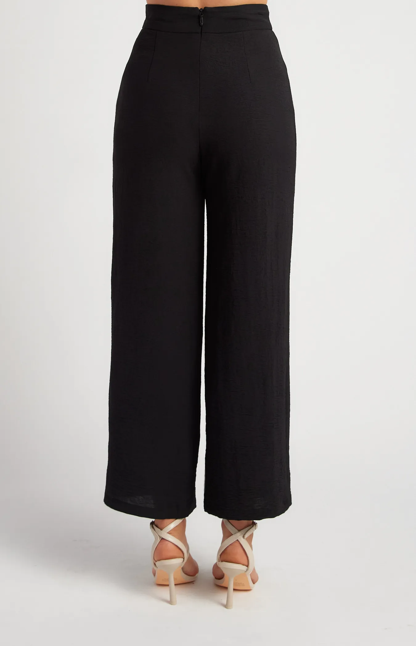 Textured Wide Leg Pants (SPA362A)