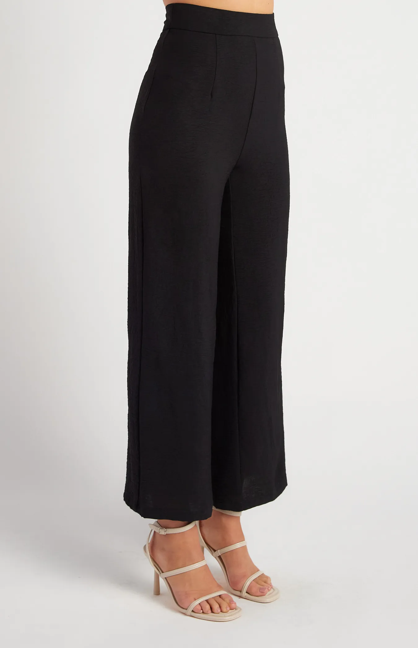 Textured Wide Leg Pants (SPA362A)