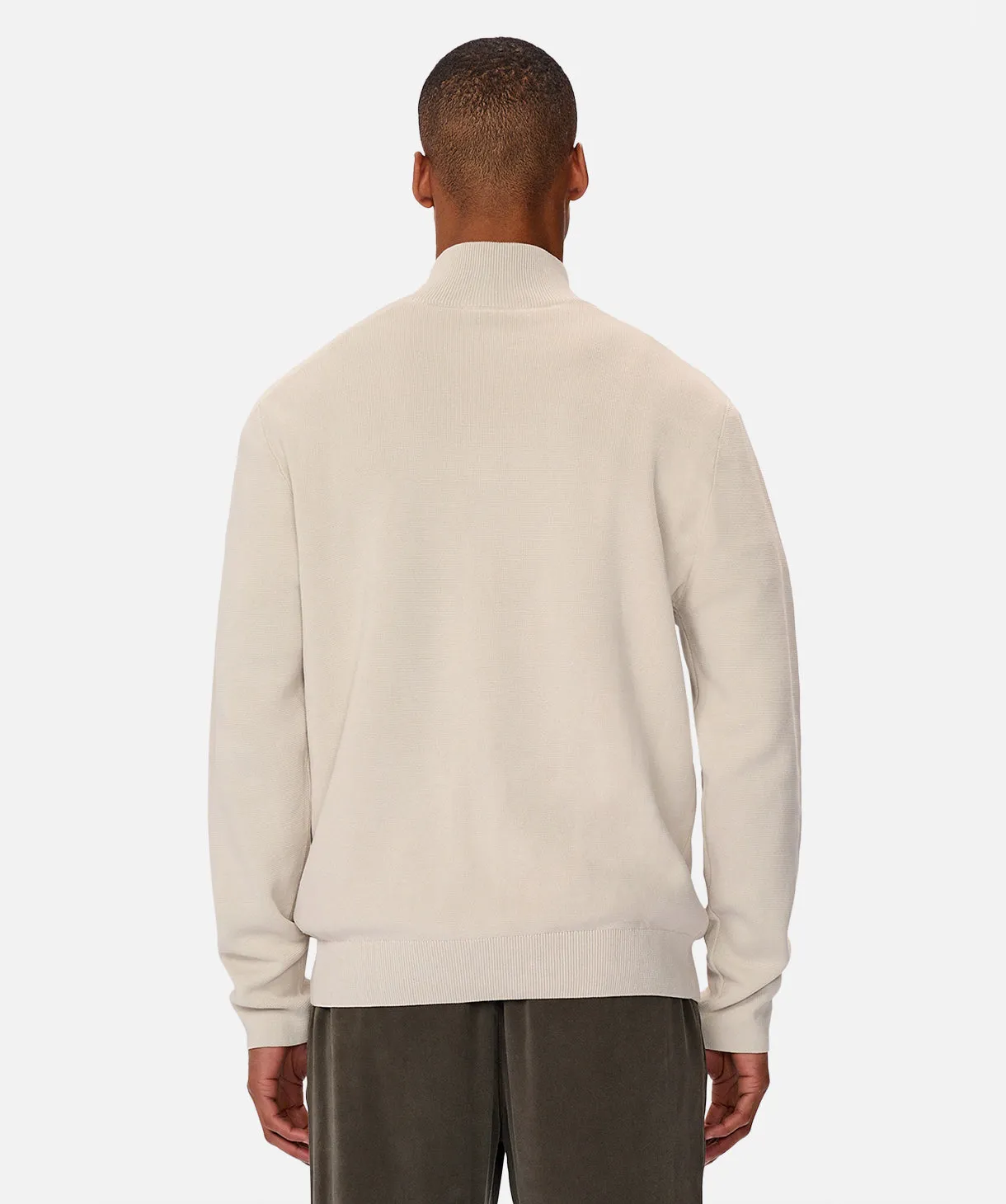 The Lakewood Zip Neck Sweater - OD Stone