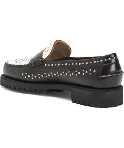 Tj Maxx Leather Dan Lug Studded Penny Loafers For Women