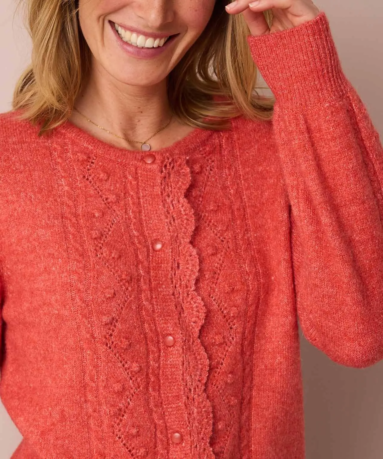 Toasty Thermal Pointelle Cardigan