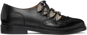 Toga Pulla Black Leather Oxfords