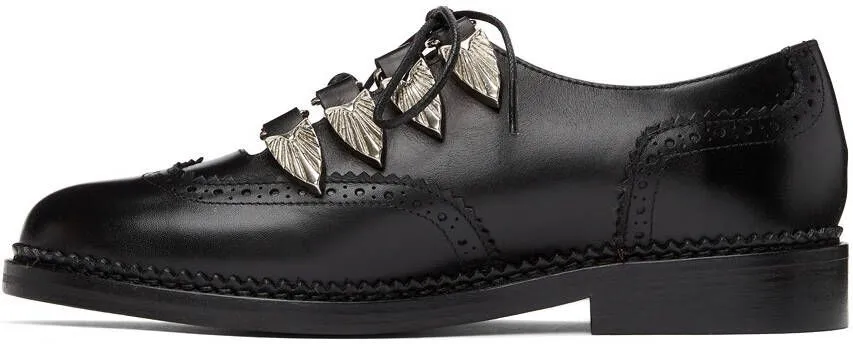 Toga Pulla Black Leather Oxfords