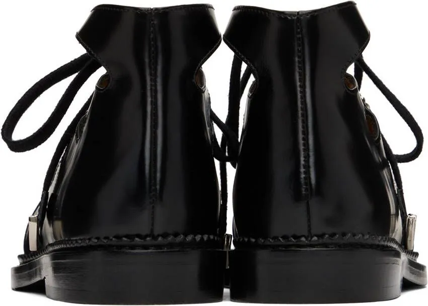 Toga Pulla SSENSE Exclusive Black Lace-Up Oxfords