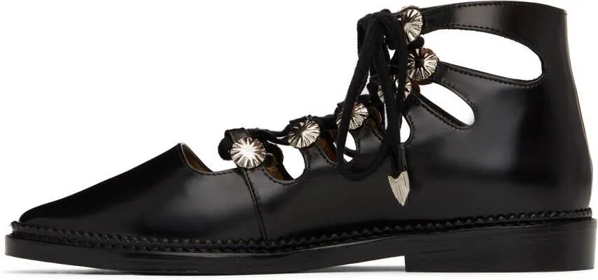 Toga Pulla SSENSE Exclusive Black Lace-Up Oxfords