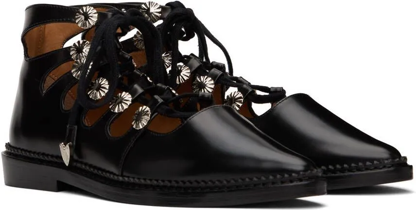 Toga Pulla SSENSE Exclusive Black Lace-Up Oxfords