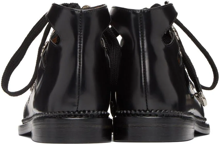 Toga Pulla SSENSE Exclusive Black Lace-Up Oxfords