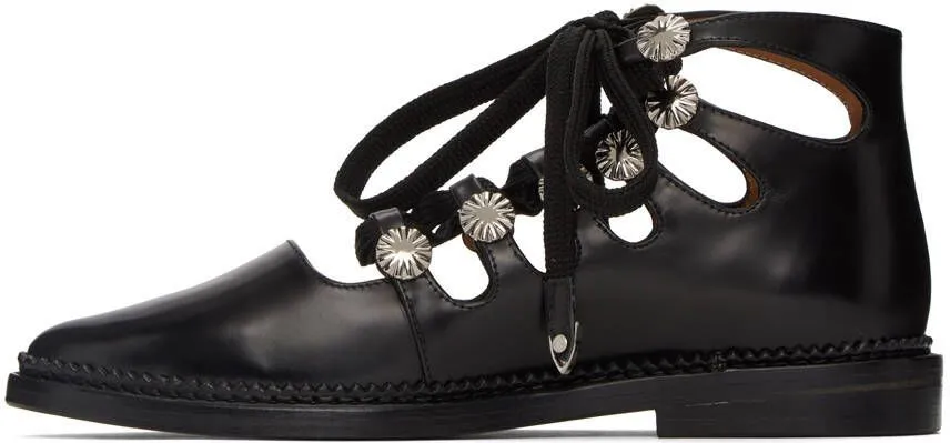 Toga Pulla SSENSE Exclusive Black Lace-Up Oxfords