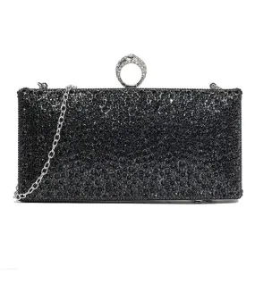 Tova diamante clutch bag one size black Where´s That From