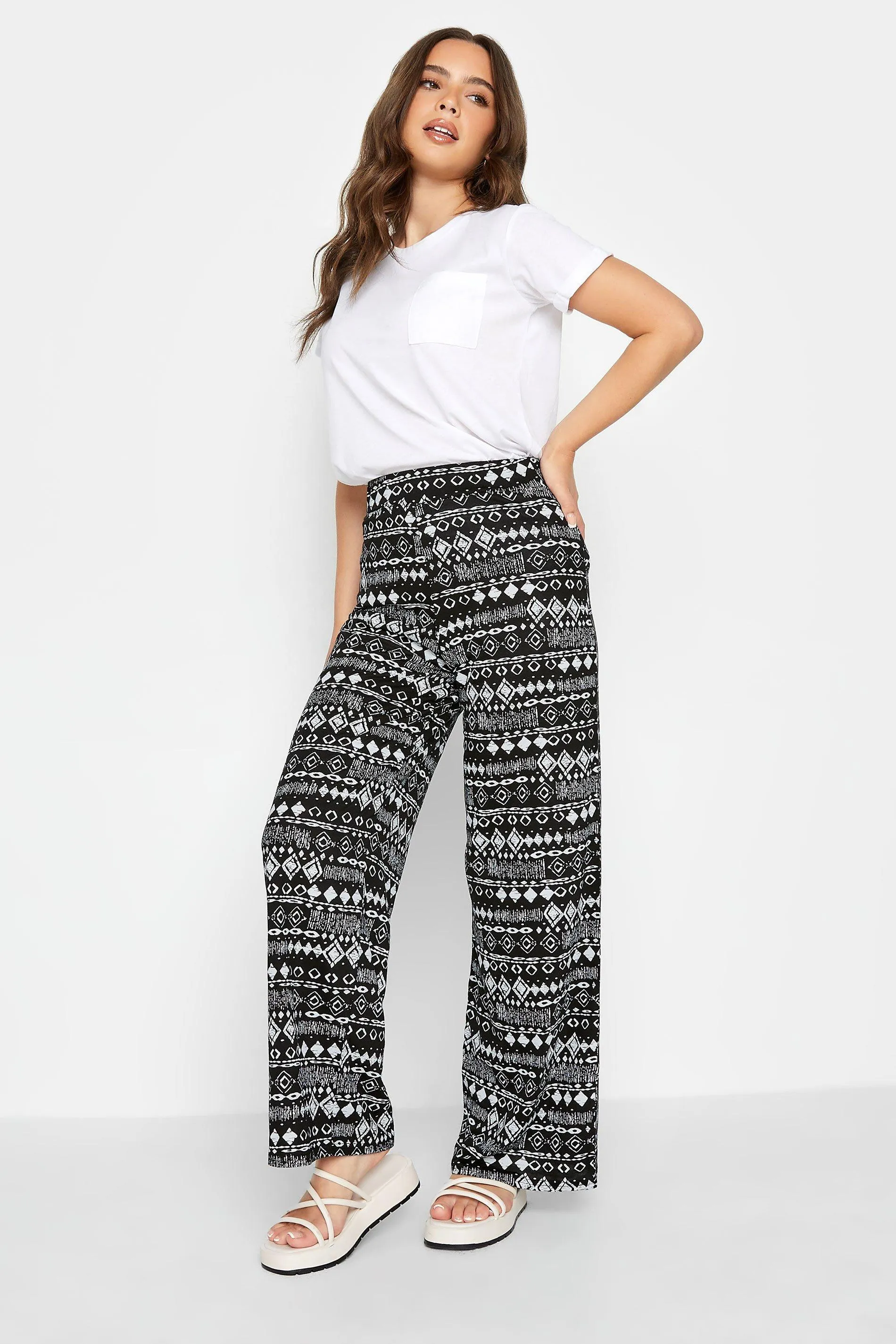 Trousers | Petite Wide Leg Trousers | PixieGirl