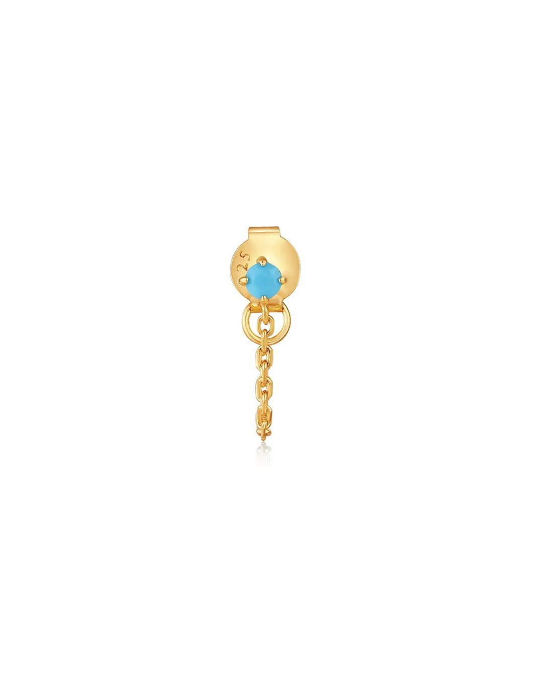     Turquoise Prong Chain Stud    --    