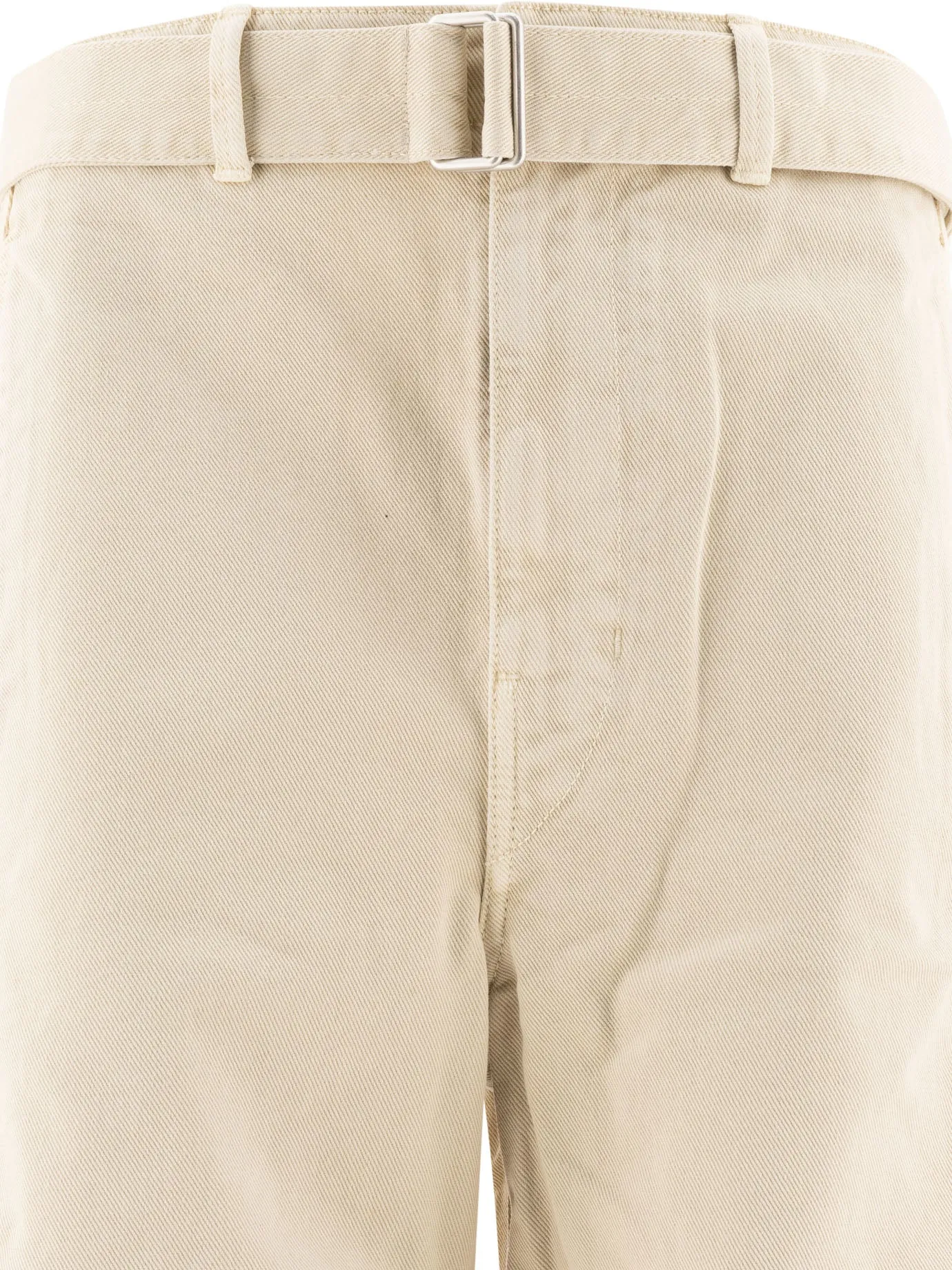 Twisted Belted Trousers Beige