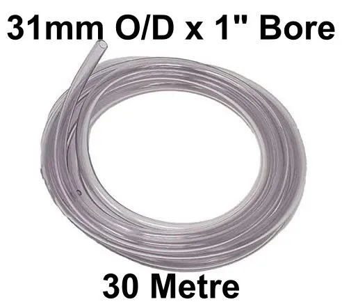 Un-Reinforced PVC Hose - 31mm O/D x 30m - [HP-CP25/31]