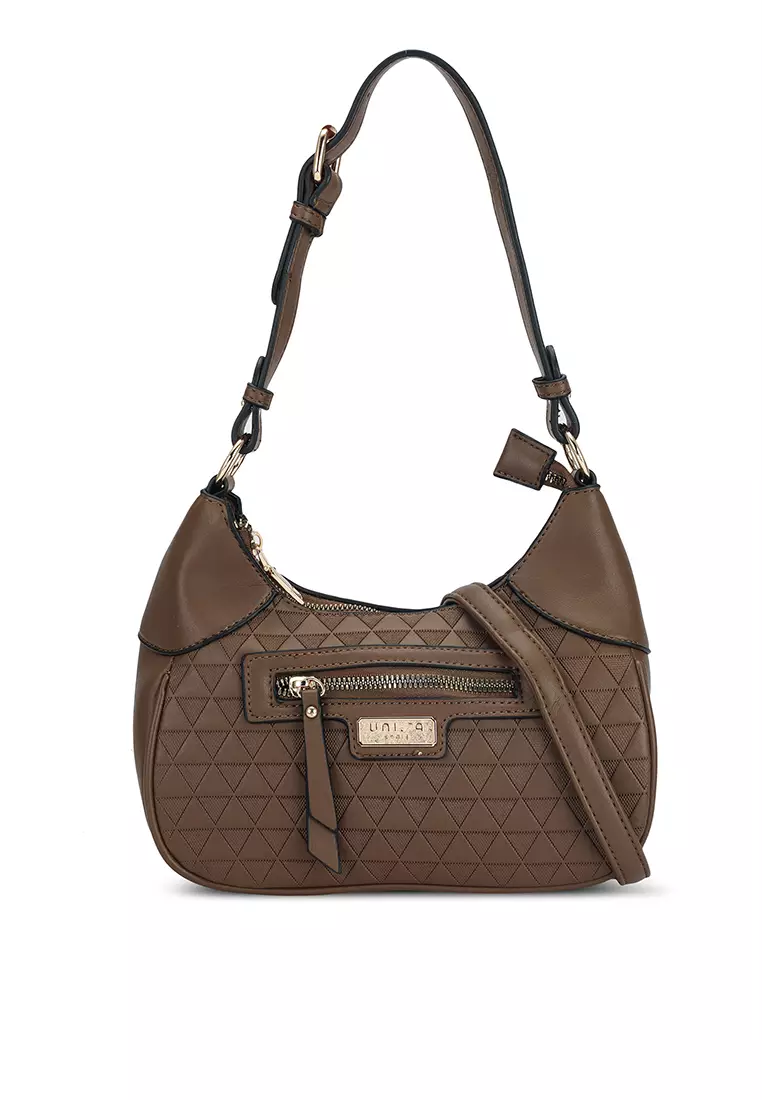 Unisa Debossed Convertible Satchel