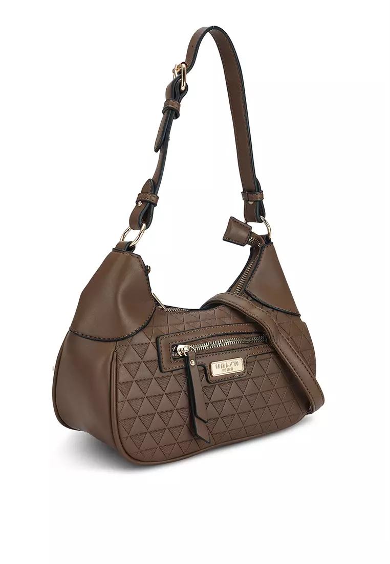 Unisa Debossed Convertible Satchel