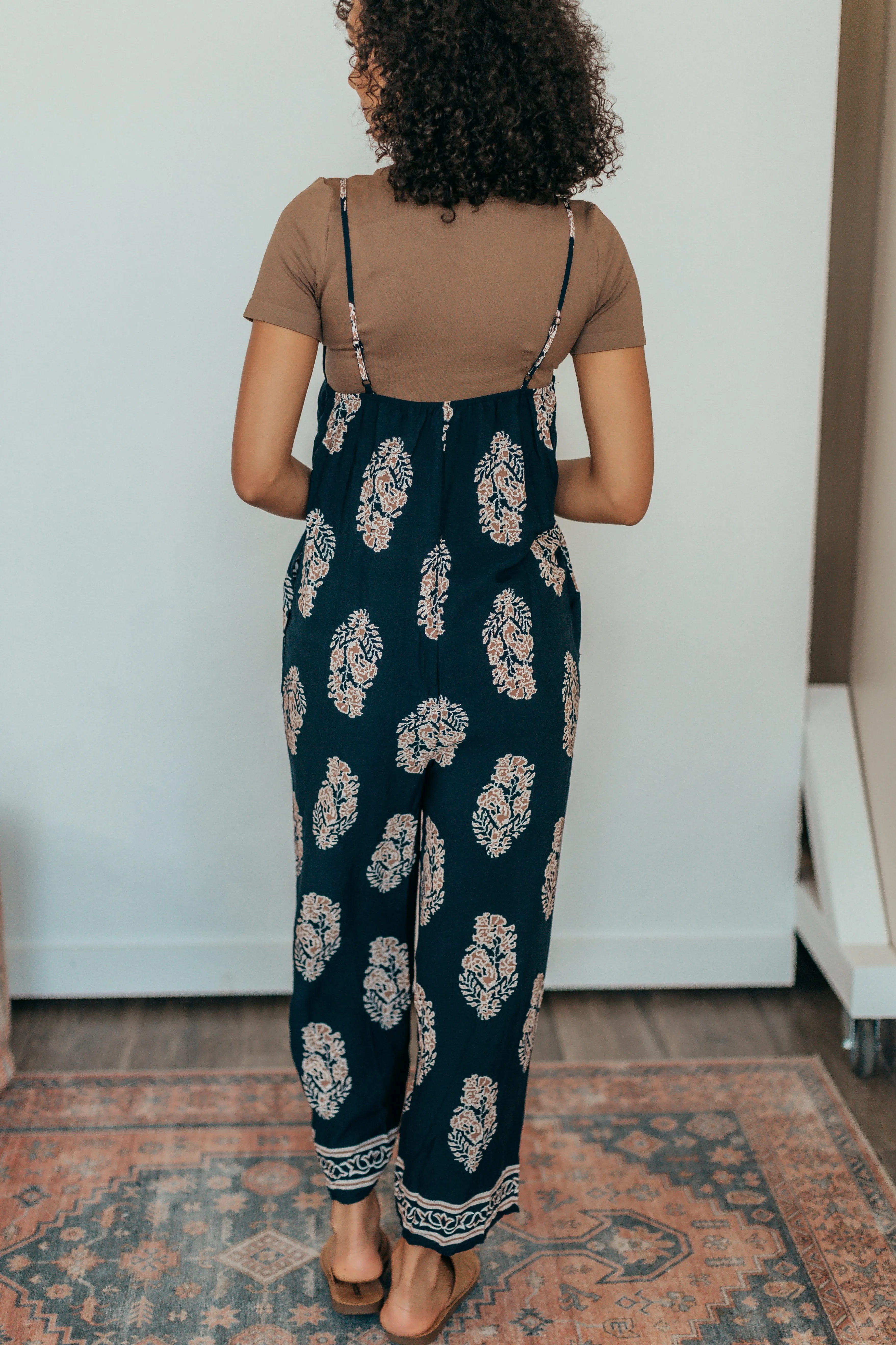 Vacation Bound Printed Wide Leg Jumpsuit