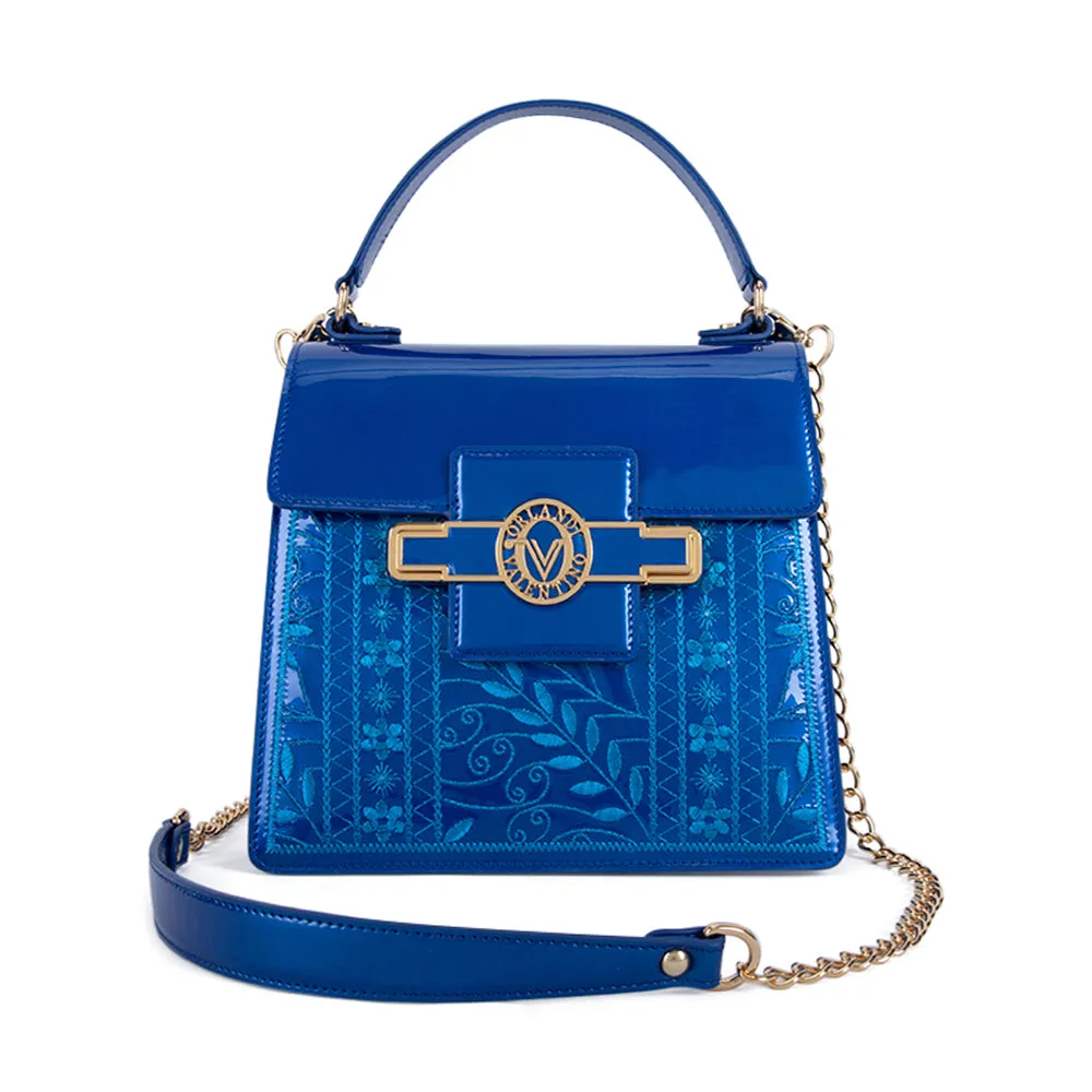 Valentino Orlandi Bag Blue Patent Leather