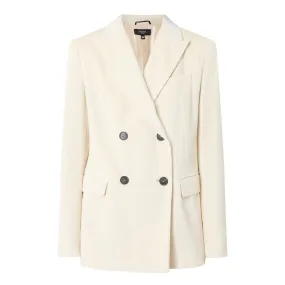 WEEKEND MAX MARA Double-Breasted Corduroy Blazer - White