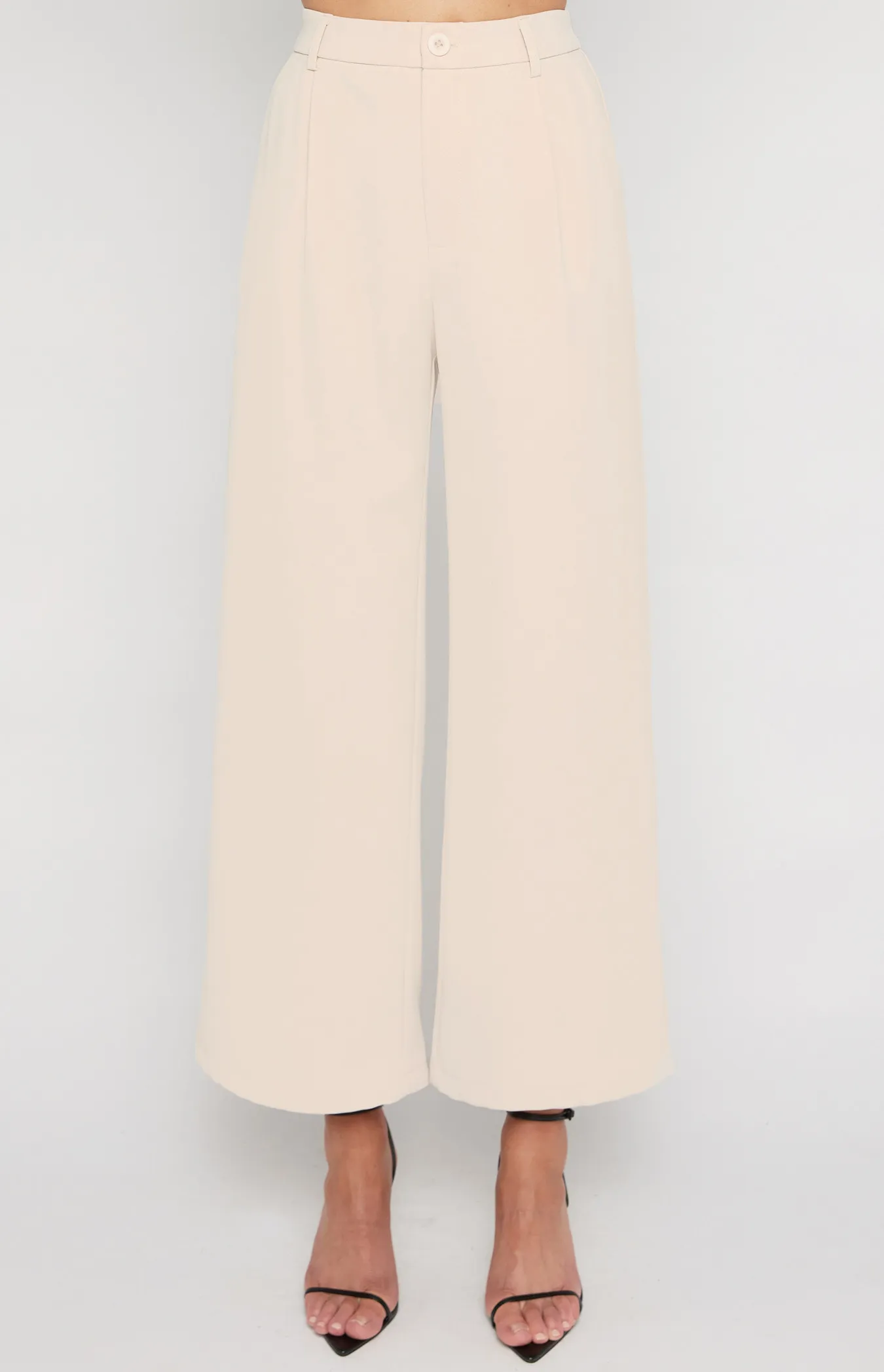 Wide Leg Pants with Back Elastic Detail (WPA255B)