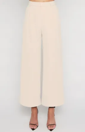 Wide Leg Pants with Back Elastic Detail (WPA255B)