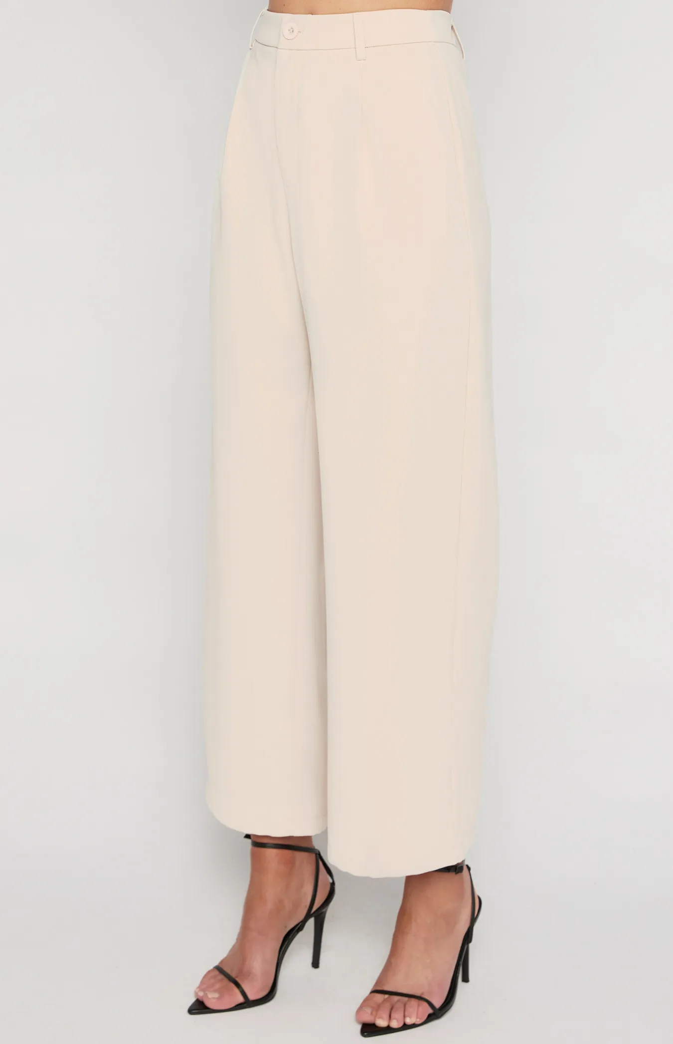 Wide Leg Pants with Back Elastic Detail (WPA255B)