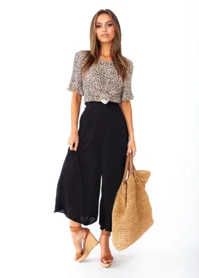 Wintercrest Knit Culottes - Black