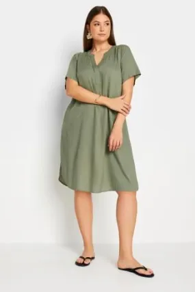 Yours Curve Khaki Green Tunic Dress