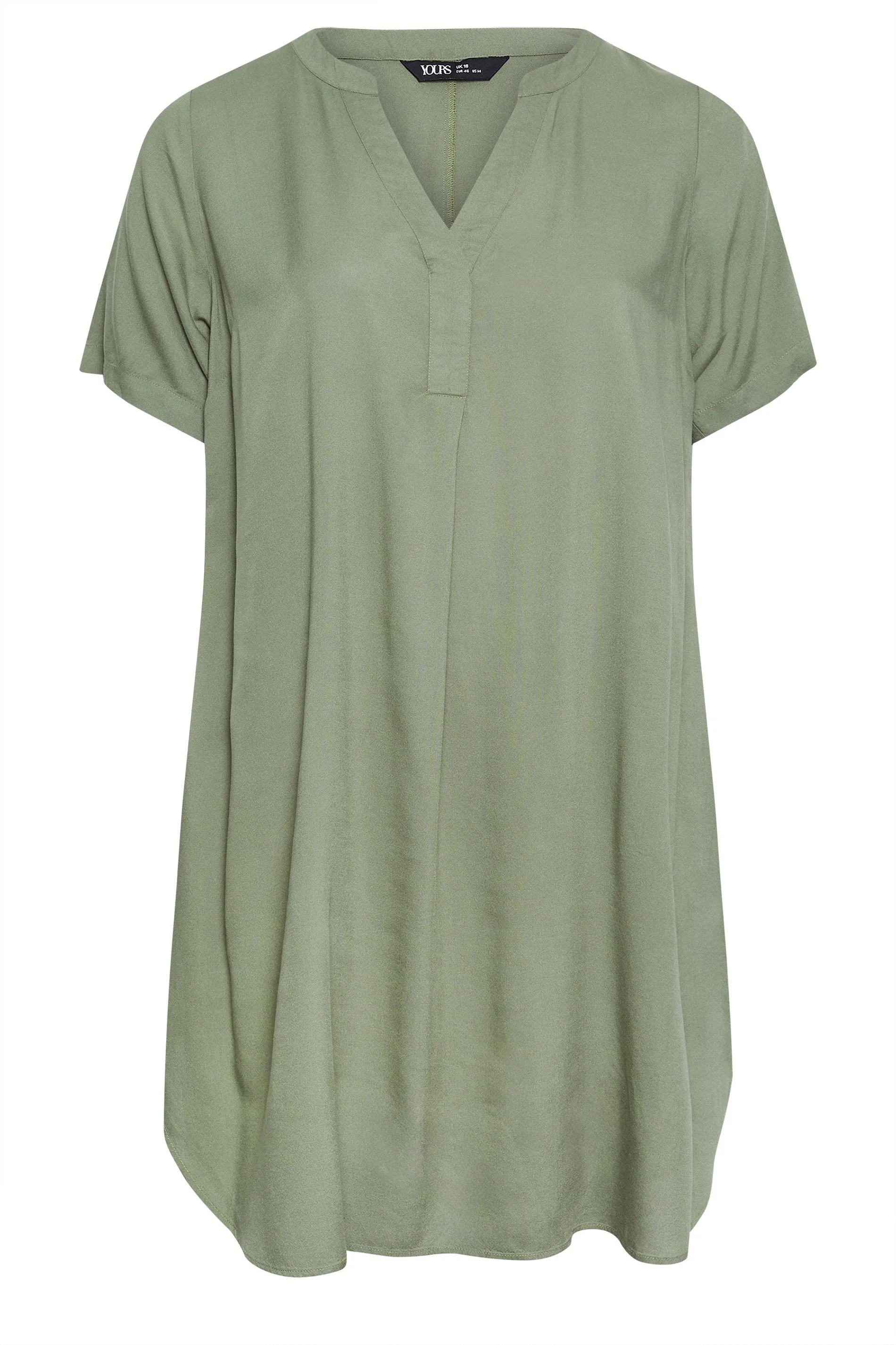 Yours Curve Khaki Green Tunic Dress