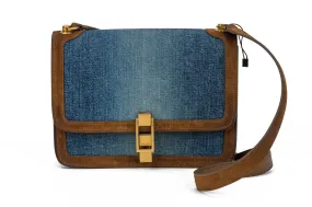 YSL New Denim Carre Satchel Bag