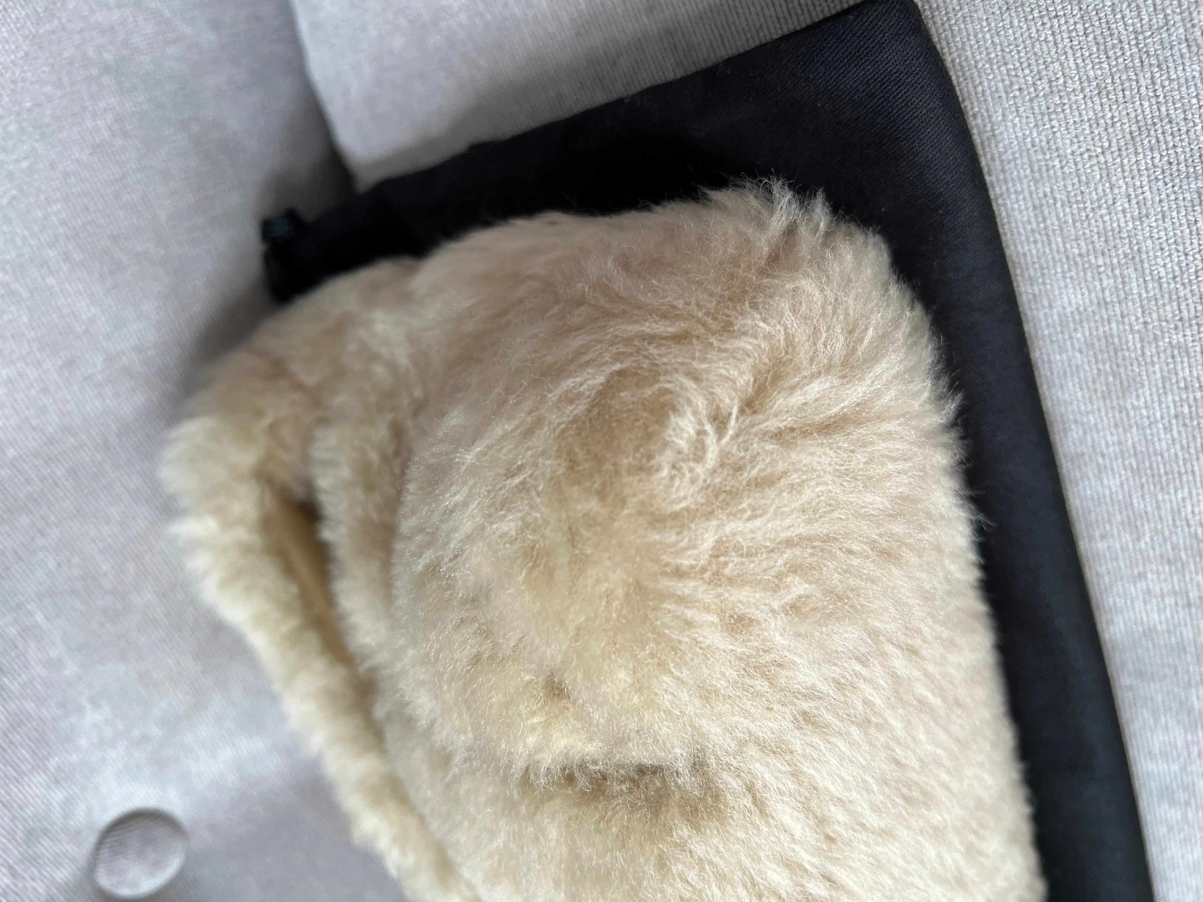 Yves Saint Laurent (YSL) Puffer Clutch Pouch in Shearling