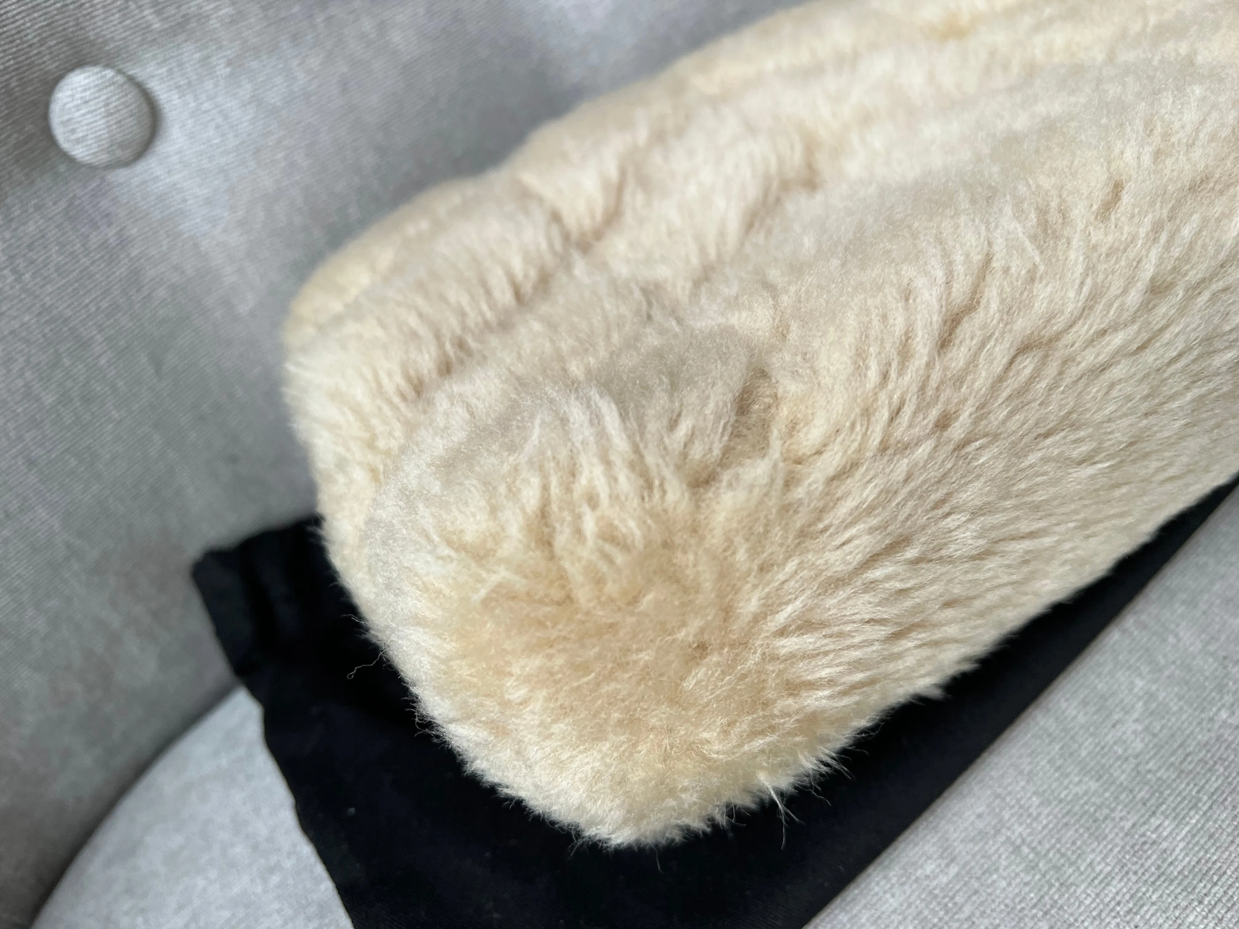 Yves Saint Laurent (YSL) Puffer Clutch Pouch in Shearling