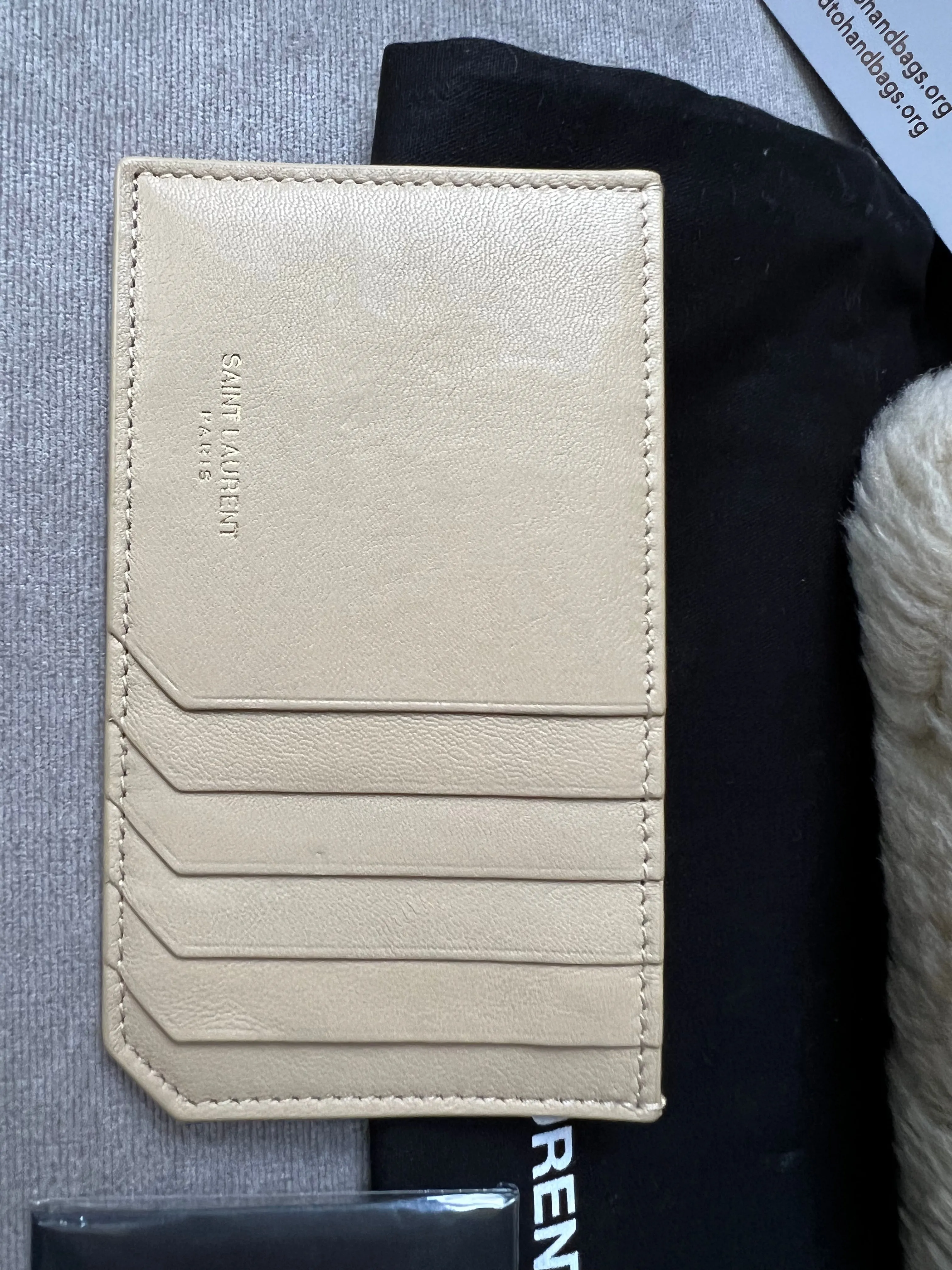 Yves Saint Laurent (YSL) Puffer Clutch Pouch in Shearling