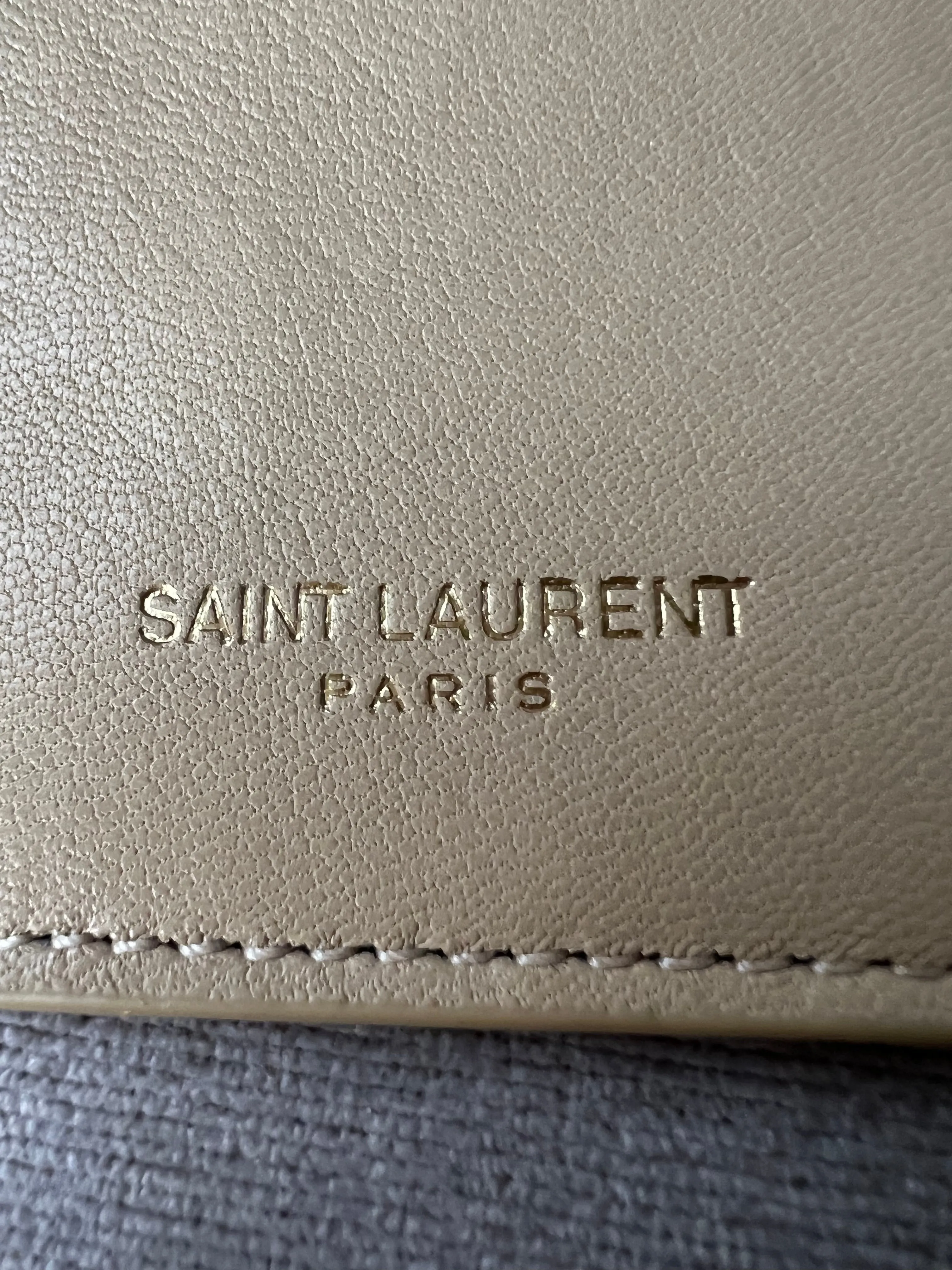 Yves Saint Laurent (YSL) Puffer Clutch Pouch in Shearling